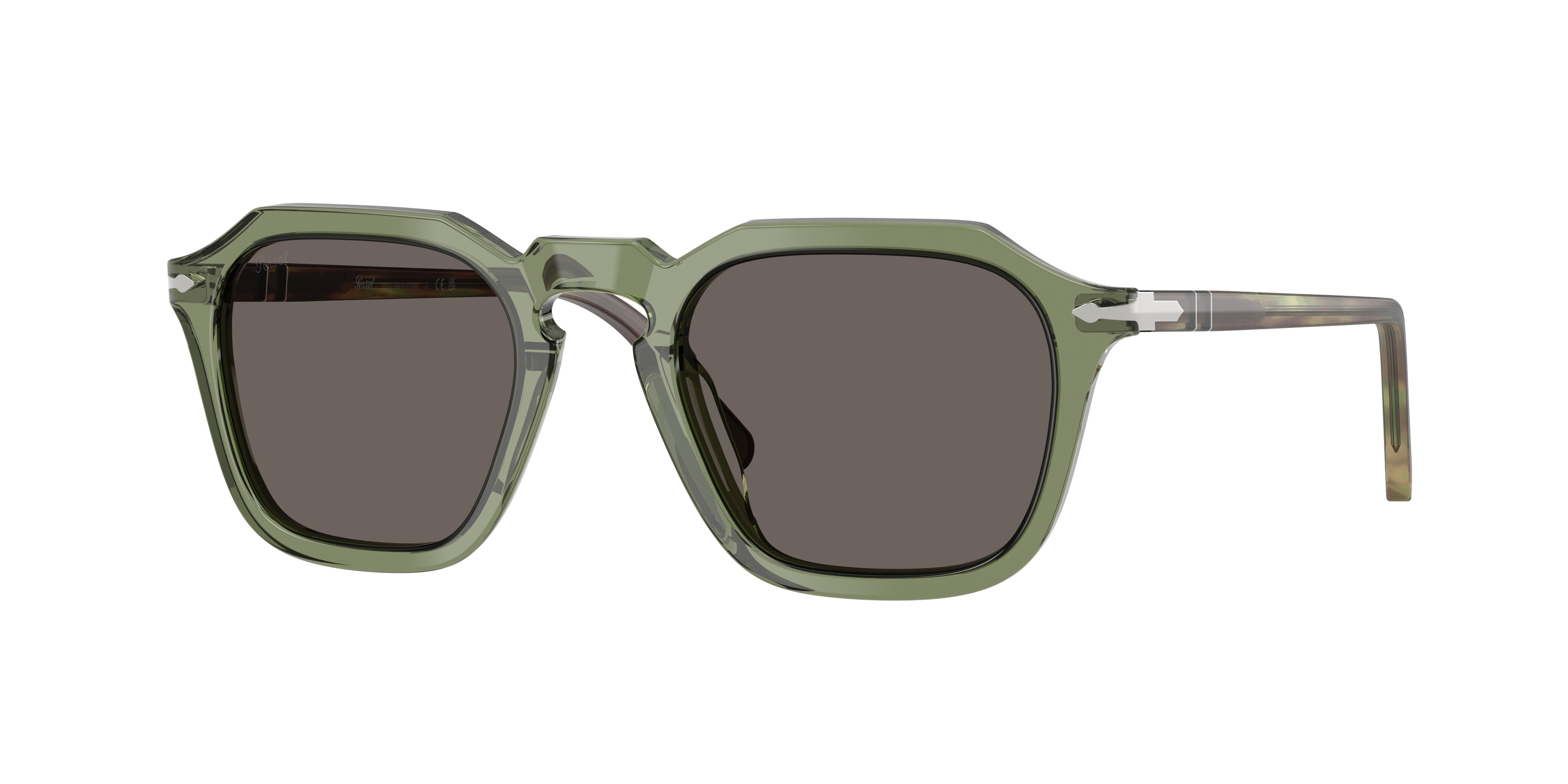 Persol Unisex PO3292S 1226B1 Aurinkolasit Asetaatti Vihreä Harmaa Kyykky Normaali-image